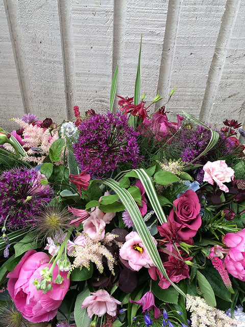 Garden Flower Coffin Spray