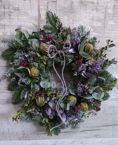 Amethyst and Violet Door Wreath